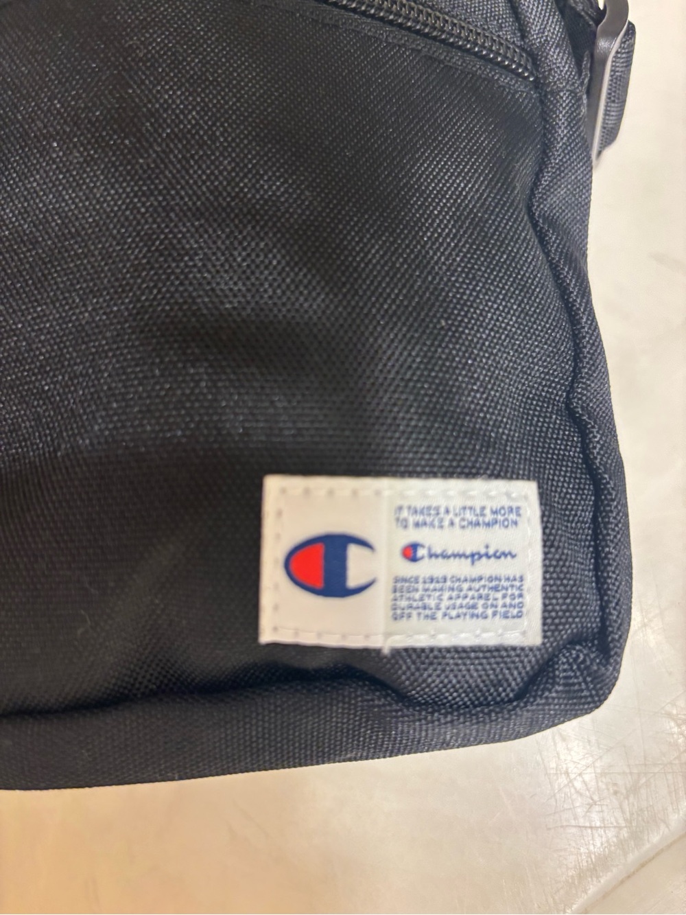 Champion Black Belt Bag with Logo Patch
